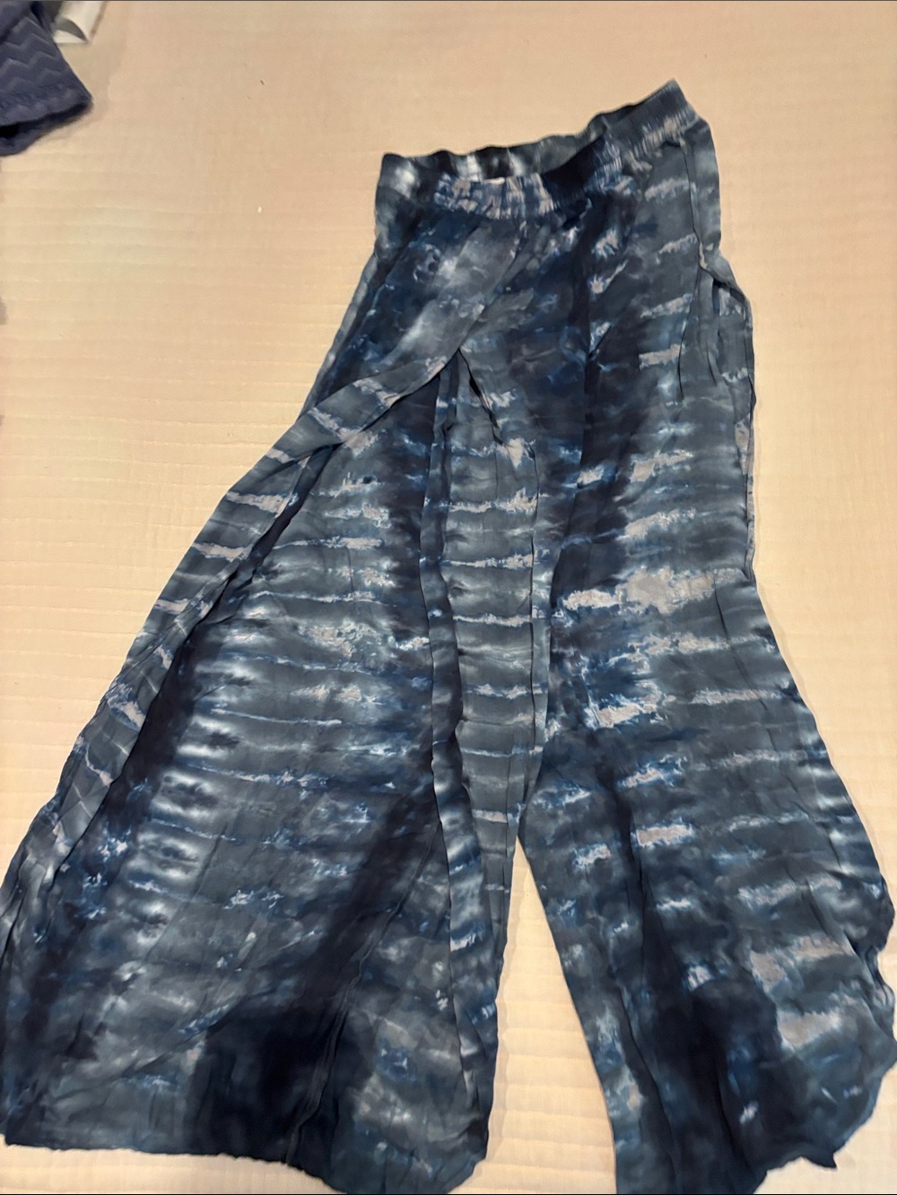 Young Fabulous & Broke Navy Tie-Dye Wide Leg Pants